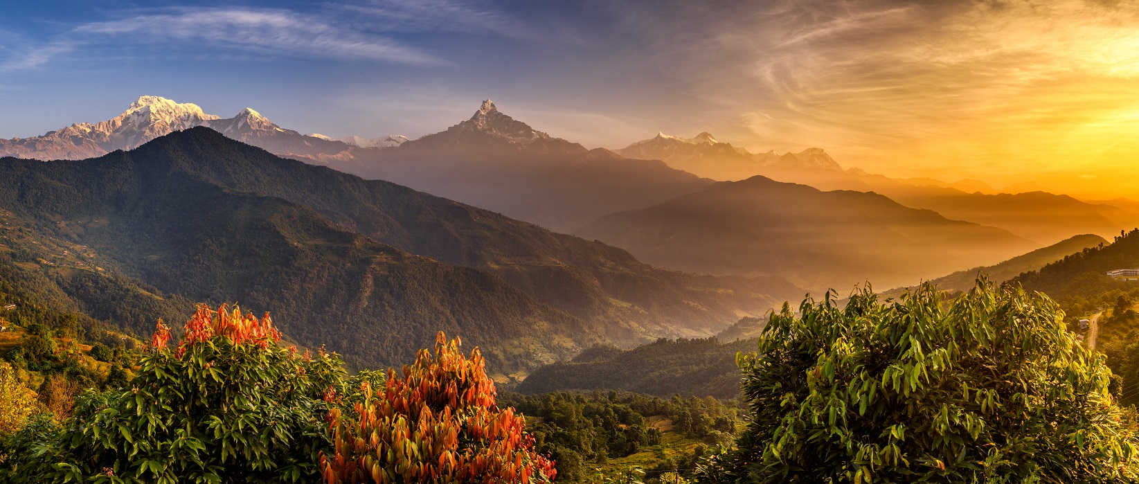 Mount Annapurna View popular From Pokhara Nepal Himalayas Original Painting